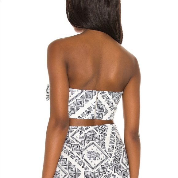 Printed Elephants Knot Crop Top - XS - Picture 6 of 6